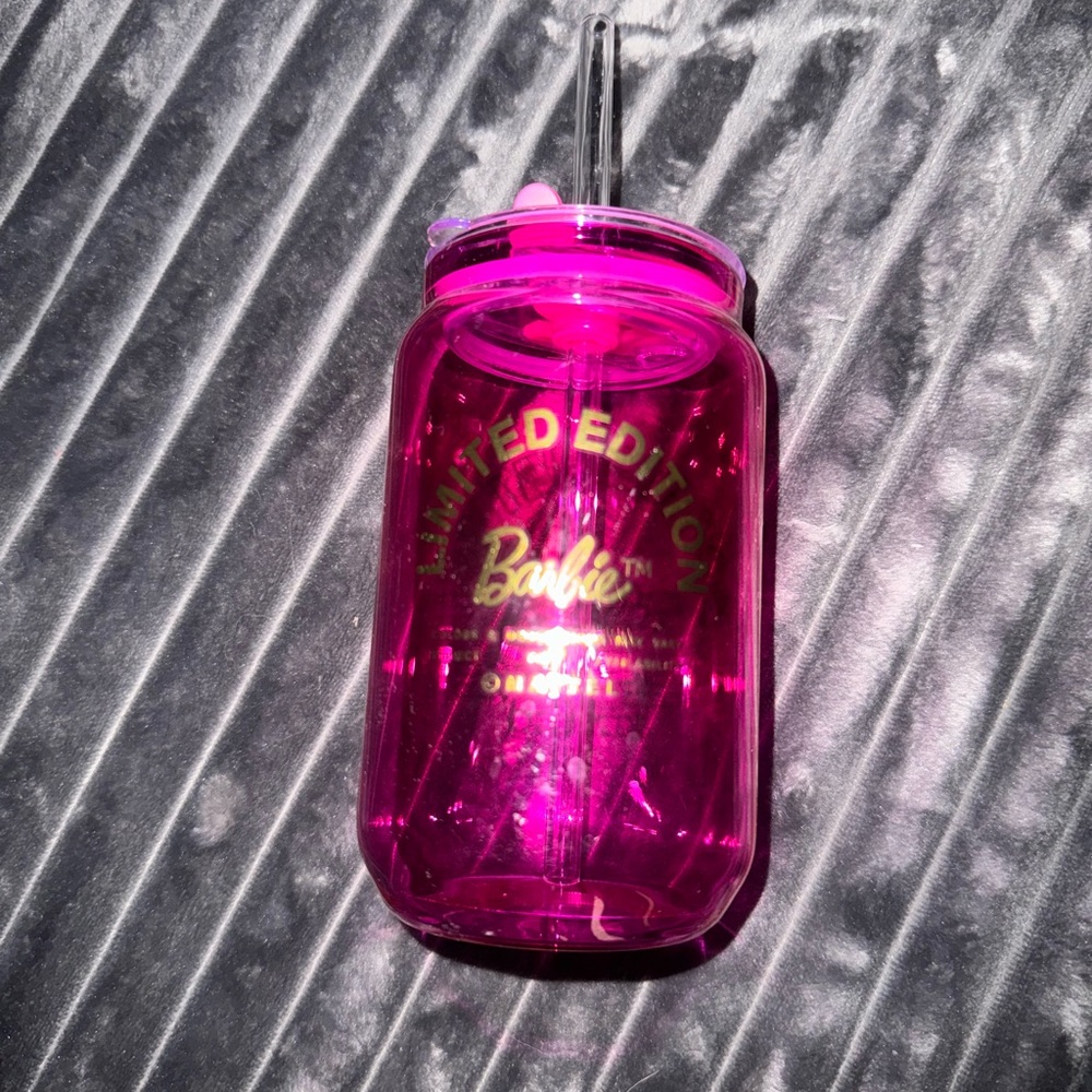Barbie Pink drink glass